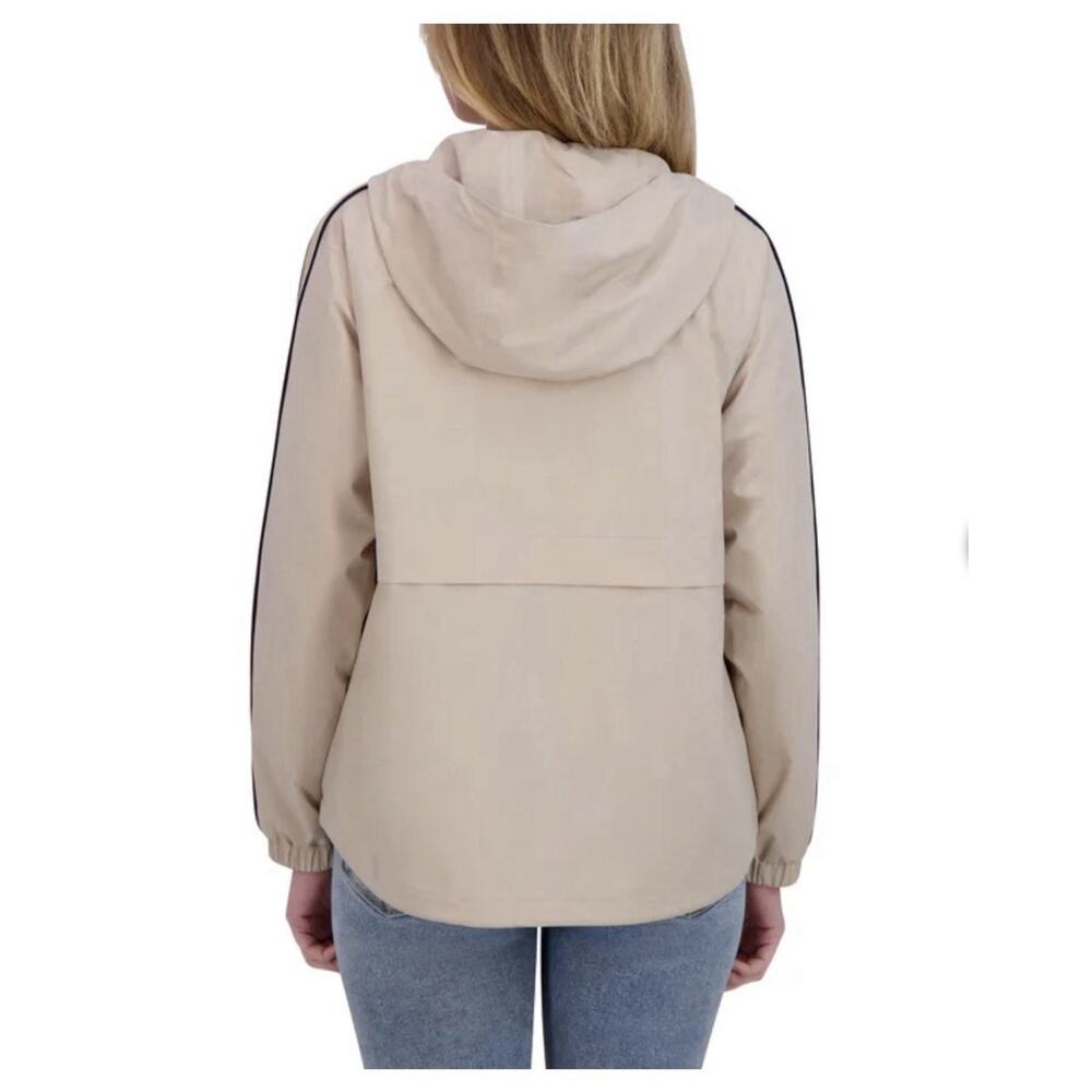 Tommy Hilfiger Women’s Hooded Windbreaker Jacket Brown Sz Medium NWT Lightweight - Picture 3 of 7
